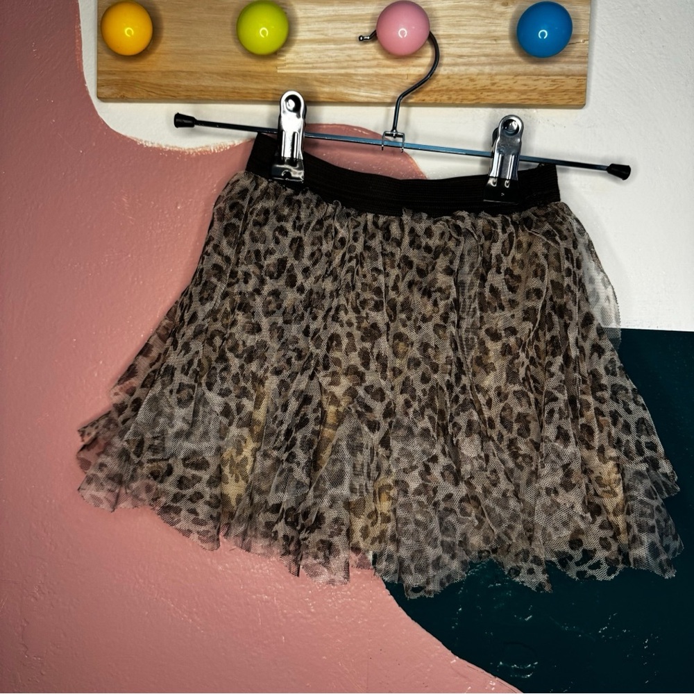 y2K Carters cheetah ruffle skirt